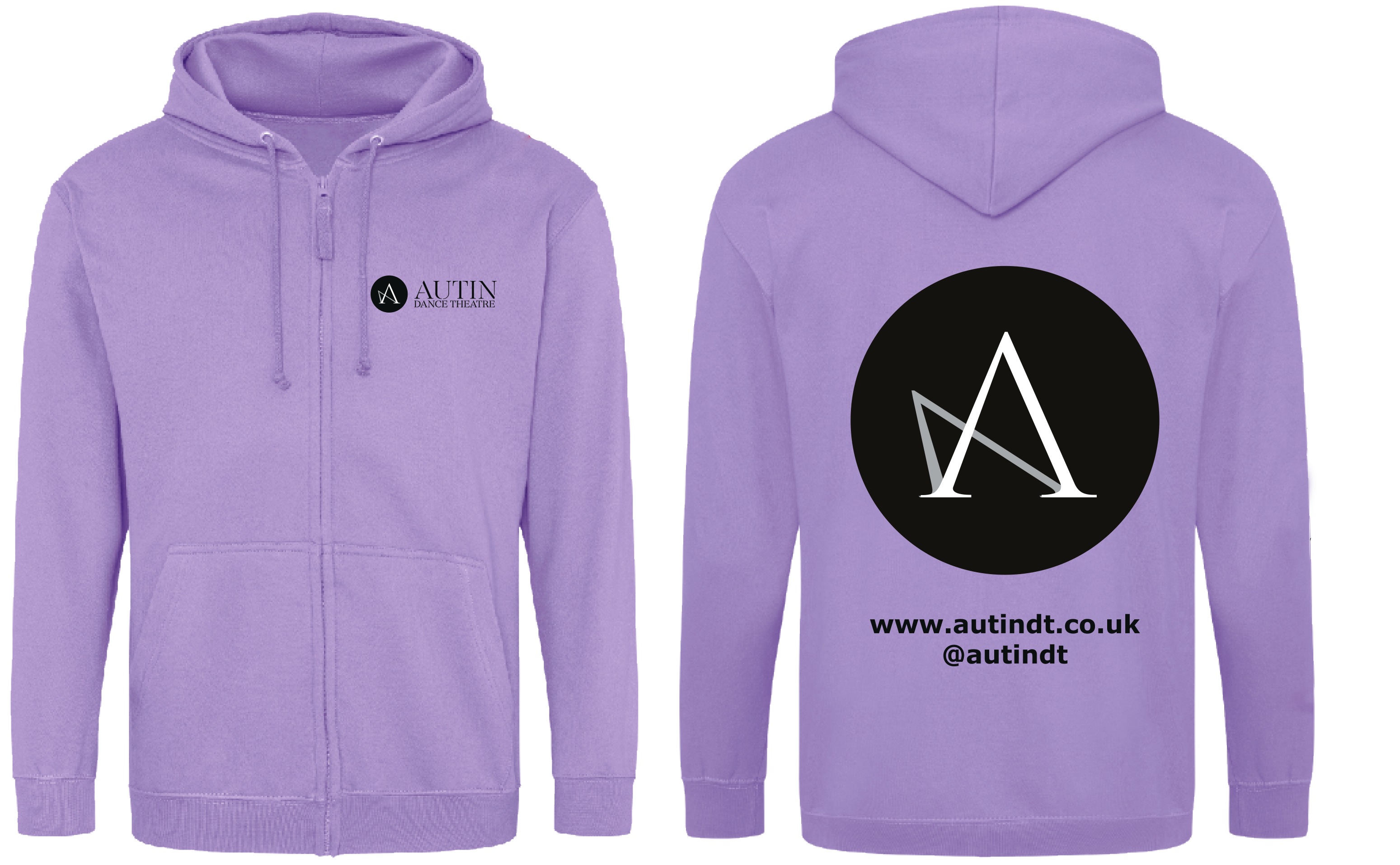 Digital Lavender Zipped Hoodie
